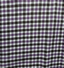 Peter Millar Purple White Black Check Plaid Long Sleeve Medium