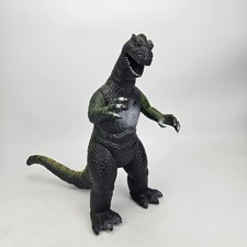 Vintage 80's Godzilla 37cm 14 inch Yellow Green Large Posable Dor Mei Poseable
