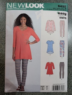 New Simplicity New Look Sewing Pattern N6439, Size XS-XL, Shirt Pants Easy Knits