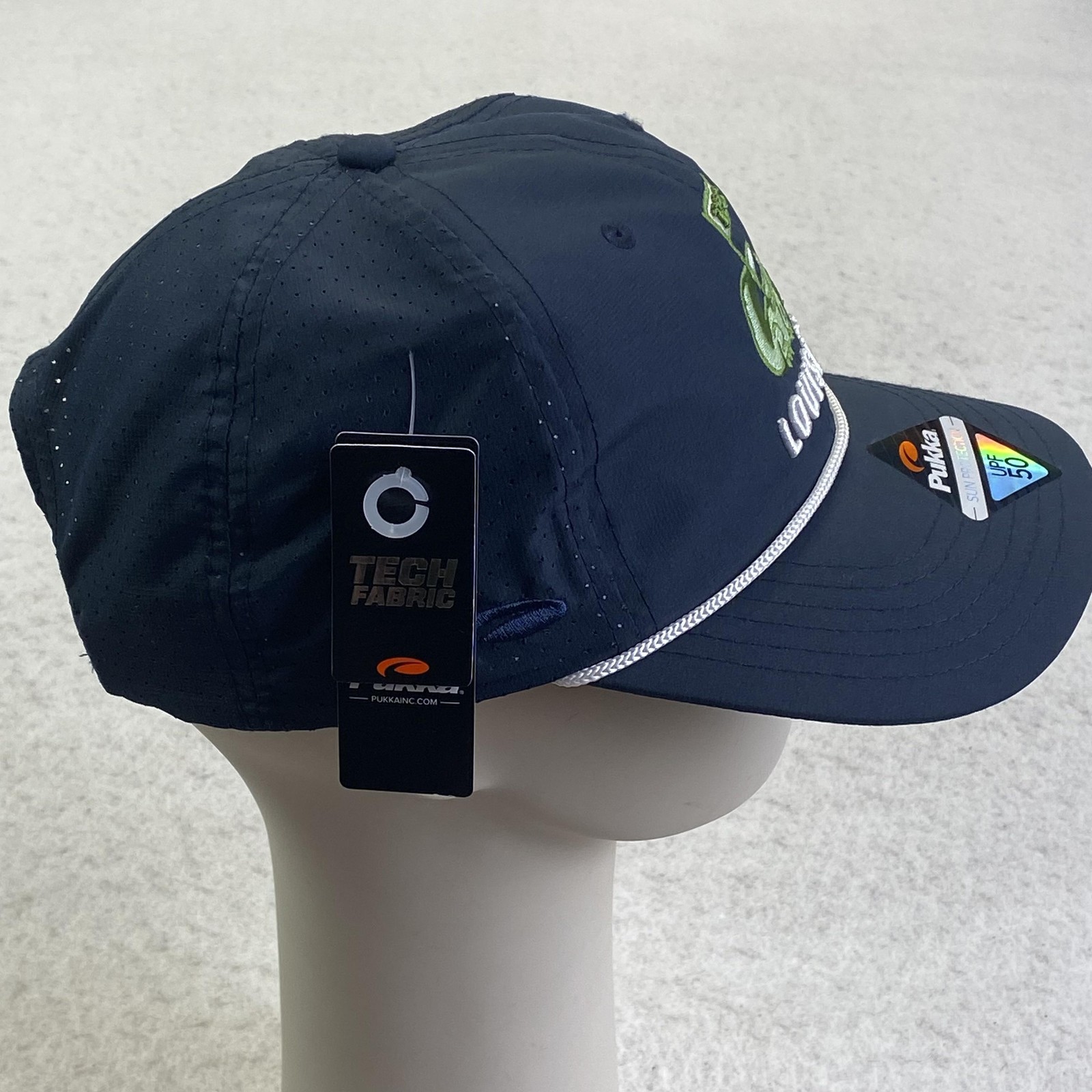 TPC Louisiana Hat Cap Snap Back Mens Navy Pukka Golf UPF 50 Tech Fabric
