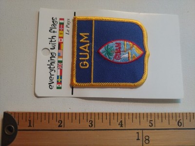 1 RARE 80S GUAM COUNTRY FLAG TRAVEL SOUVENIR PATCH CREST ECUSSON BADGE