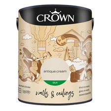 Antique Cream 5L Walls & Ceilings Silk Emulsion 6.80 per litre
