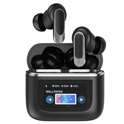 AD V8 TWS Earphones 2025 Full LCD Touch Multi Screen Wireless Earbuds with AN...