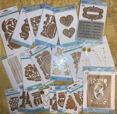 Spellbinders Glimmer Plate/Cutting Die Pack YOU CHOOSE FROM 35+ MULTI THEMES