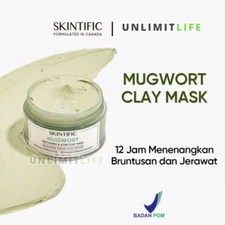 1 Box [ SKINTIFIC ] 55 g Mugwort Mask 4cne Clay Mask Free Shipping