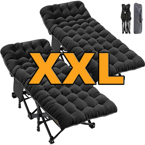 Cuna de camping plegable SLSY de gran tamaño XXL con colchoneta para adultos, 78"" L x 32"" W x 18"" H - Imagen 18 de 27