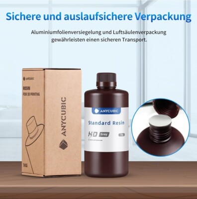 ANYCUBIC Resin HD Gray für LCD 3D Drucker