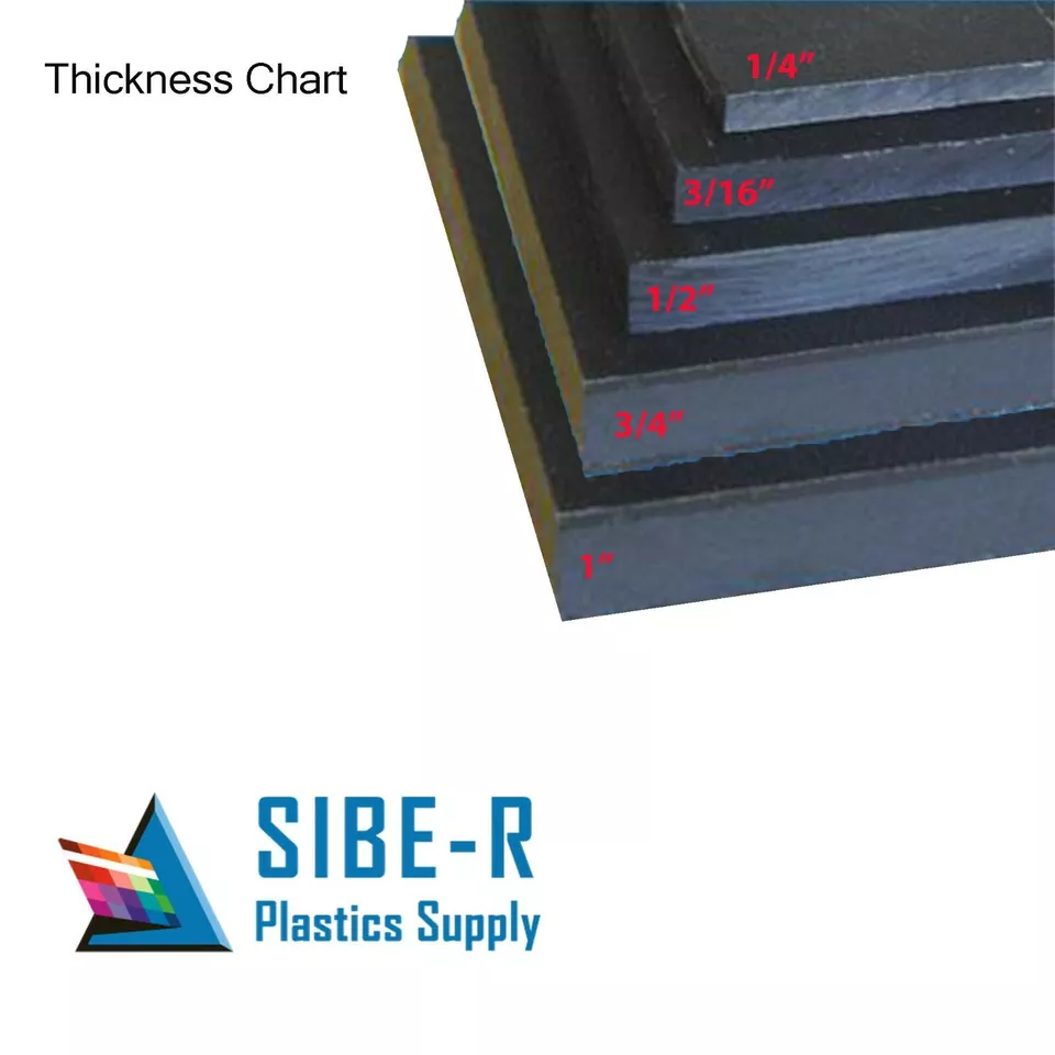 Folha de plástico HDPE Marine Board - 1" de espessura (25mm) - Preto - Escolha seu tamanho - Imagem 3 de 4