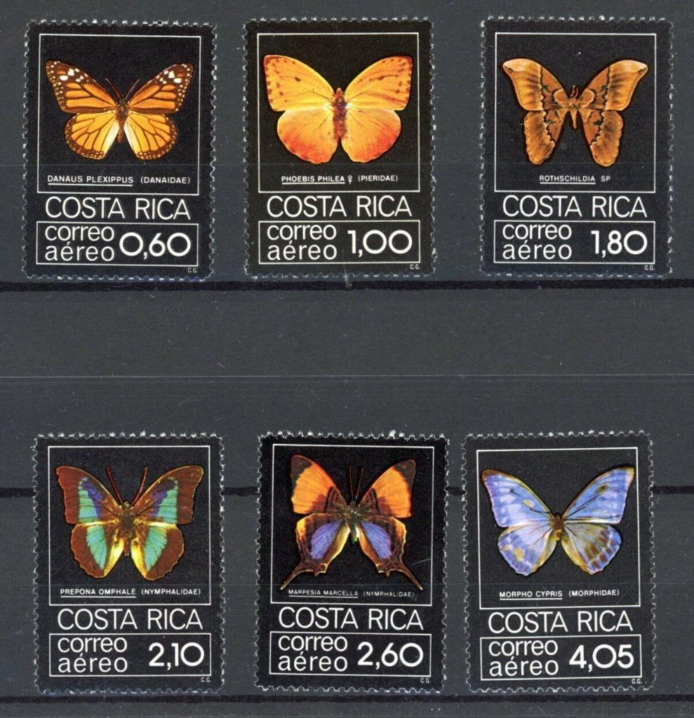 COSTA RICA BUTTERFLIES/AIRMAIL STAMPS 1979 SC C759-764 MNH T763 | eBay