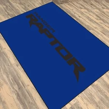 Ranger Raptor Rug, Ford Truck Mat, Blue Garage Carpet, Auto Gift Idea, Decor