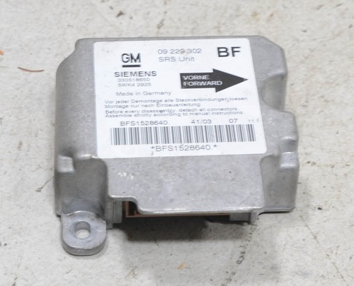 OPEL Astra G Caravan Bj 03 SRS Airbag Steuergerät 09229302 #100860-F326