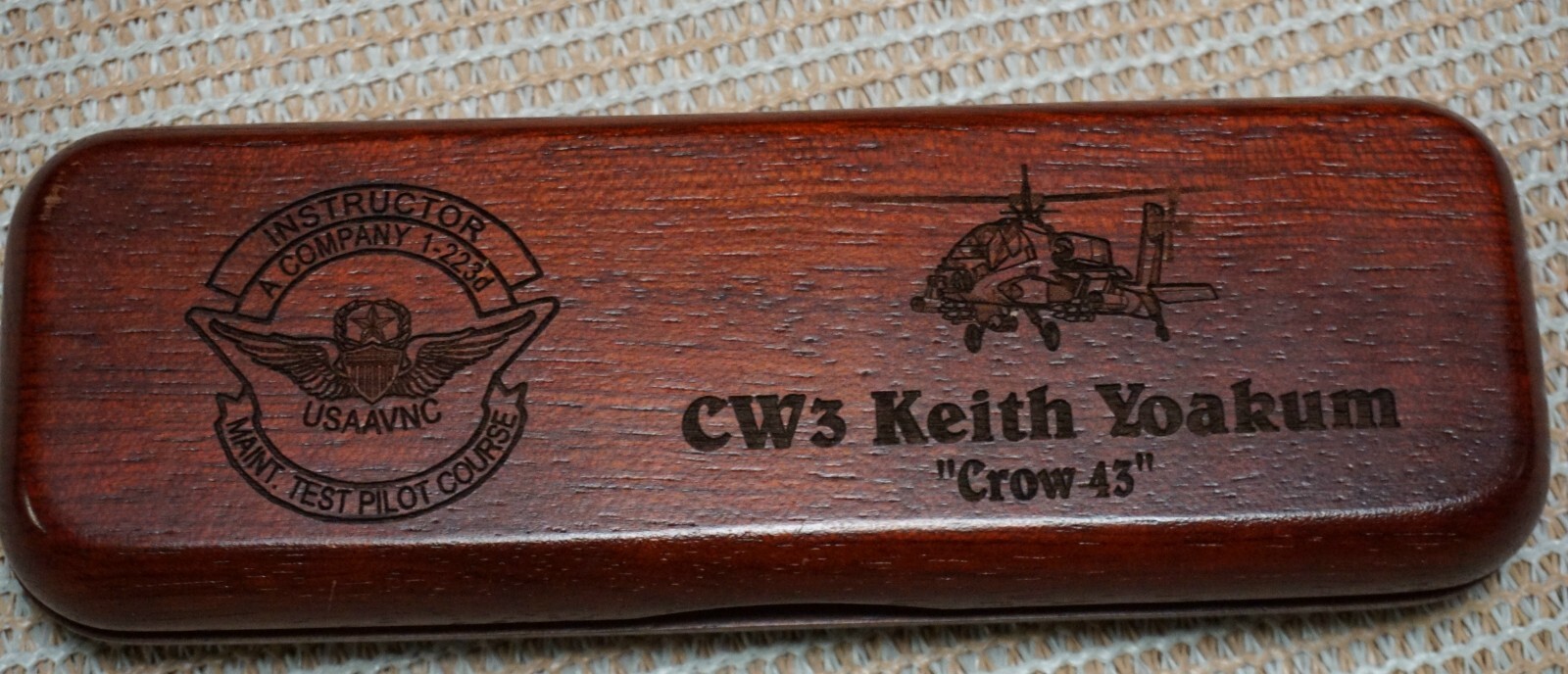 Presentation Army APACHE Test Pilot pen & pencil set w idents see photo (@ M2)