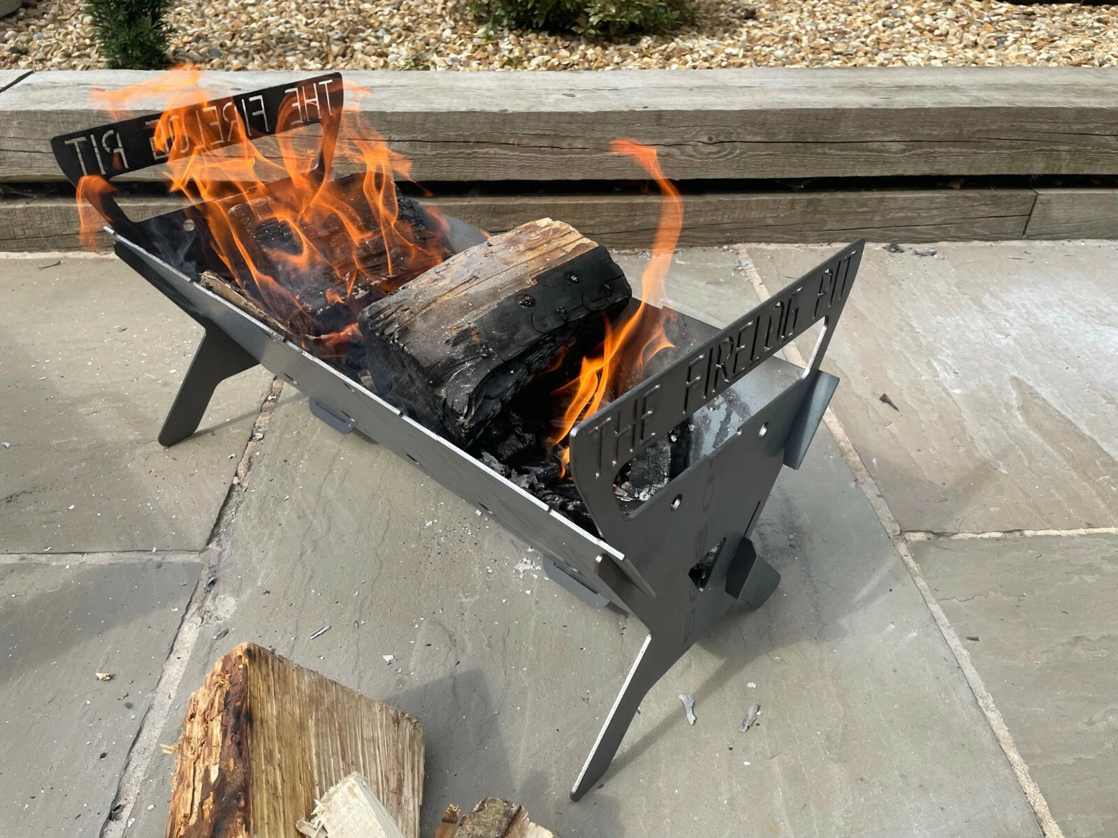 LARGE FIRE PIT FIREPIT FIRE PIT PORTABLE CAMPING COLLAPSIBLE FIRE LOG BBQ