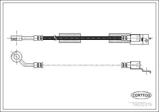 19032376 CORTECO Brake Hose for JEEP