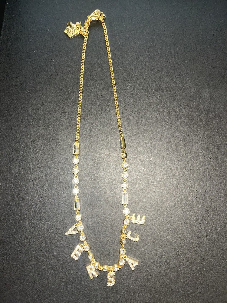 Versace Gold Letters Necklace