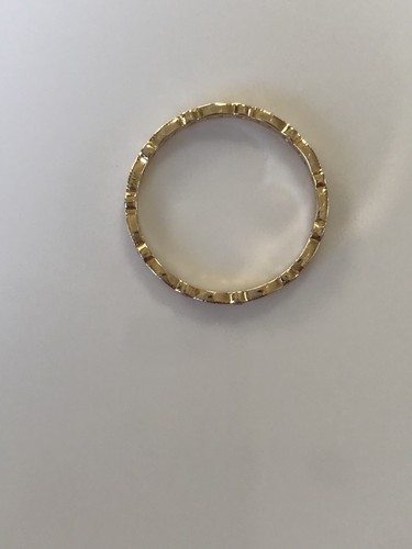 14k Solid Gold Eternity Stackable Ring Endless Wedding Band Lab created Diamond - Picture 11 of 13