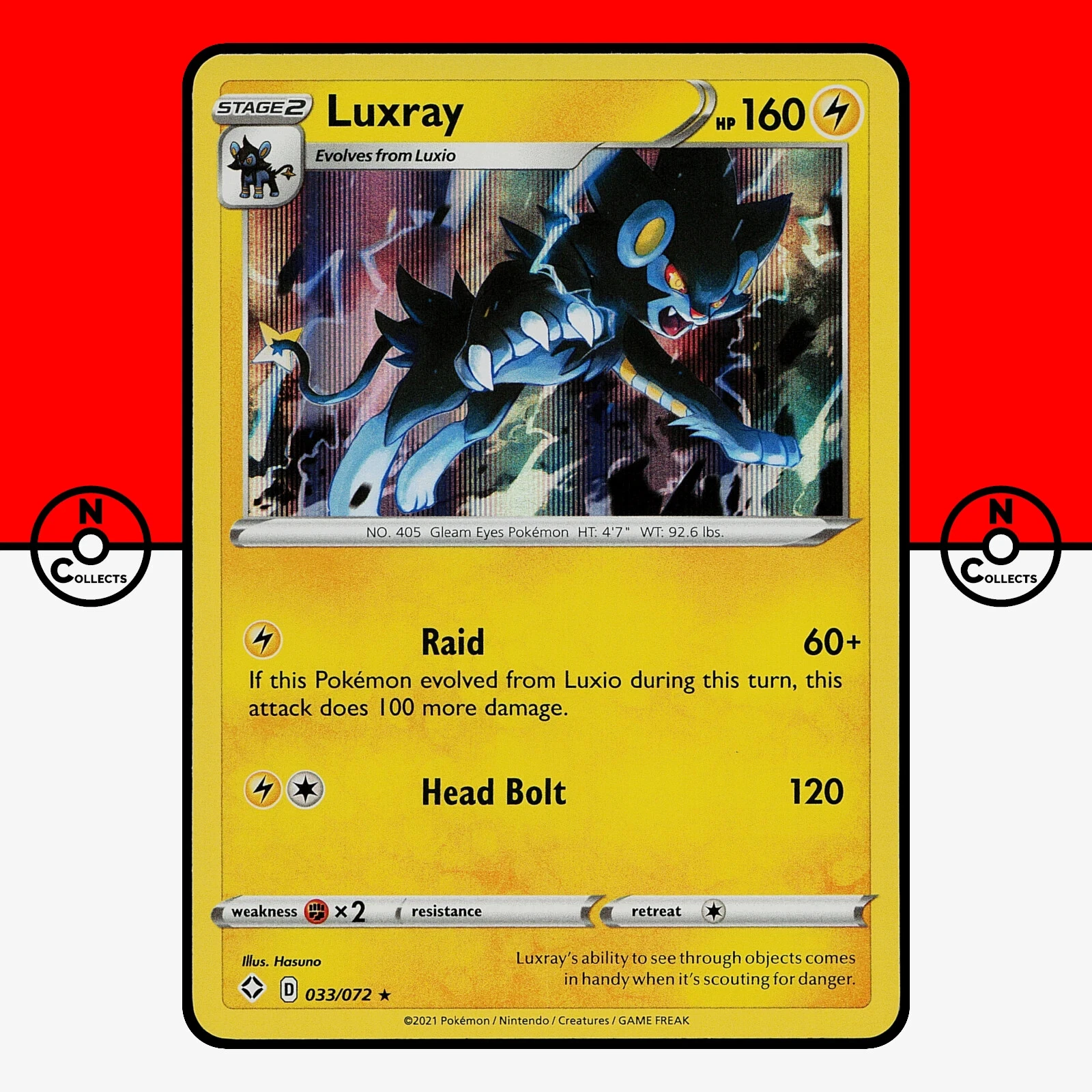 Pokemon Luxray 033/072 Holo Shining Fates NM