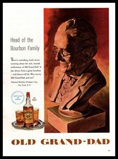1949 Old Grand-Dad 100 Proof Kentucky Straight Bourbon Whiskey Vintage Print Ad