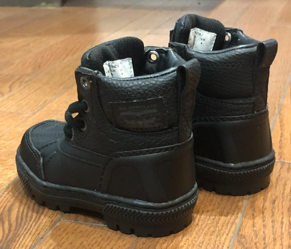 *NEW* Toddler LEVI'S NORWAY HI (TD) WINTER BOOTS BLACK / BLACK (554784 Z16) 👍 - Image 4 of 4