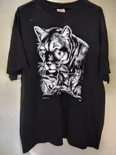 Vintage 90s Mountain Lion Nature T Shirt Springhill 1495SJ Hanes50/50 Size XL