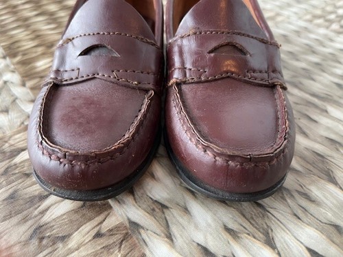 Bass Weejuns boys size 10.5M classic brown leather penny loafers - Picture 3 of 7