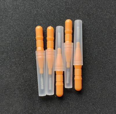 50Pcs Interdental Brush Floss Sticks Tooth Floss Head Toothpick Cleaning Orange