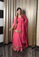 Launching New Chinon Silk Top Palazzo With Dupatta For Women And Girls