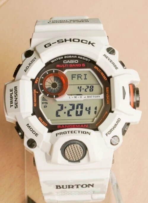 Casio G-Shock Watches GW-9400BTJ-8JR Burton Rangeman White