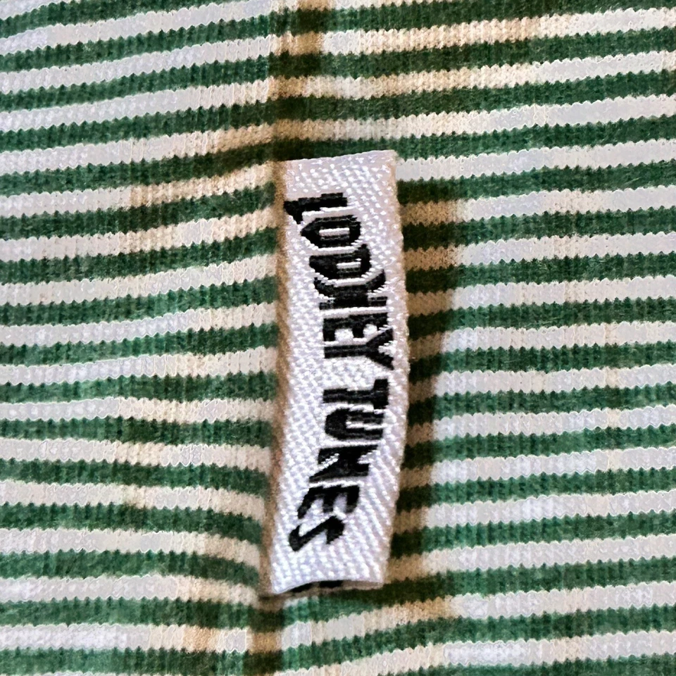 Camiseta vintage años 90 Looney Tunes Pep Le Pew mofeta arte dibujos animados verde blanca L Foto 4 de 4