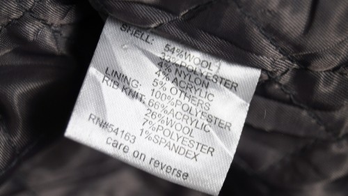 CALVIN KLEIN Men's Coat Size XL Black Wool High Neck Full Zip Pockets s11210 - Picture 8 of 8