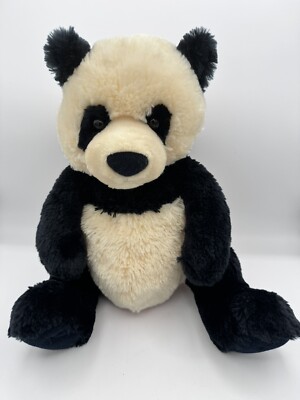 GUND Zi-Bo Panda Bear Plush Bear Toy Black Cream #6047648 12'' Sitting Super Soft