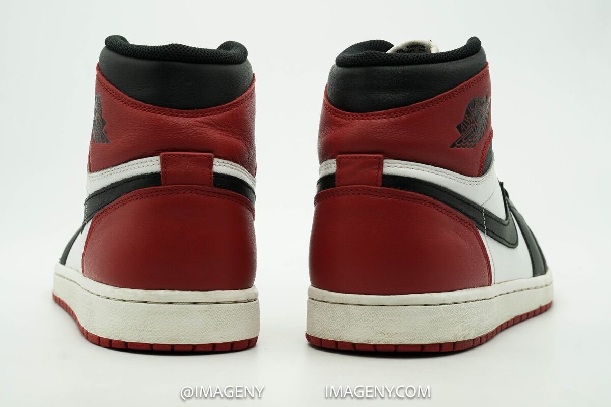 AIR JORDAN 1 RETRO 2013 HIGH OG USED SIZE 11 BLACK TOE WHITE AIR JORDAN 1 RETRO 2013 HIGH OG USED SIZE 11 BLACK TOE WHITE