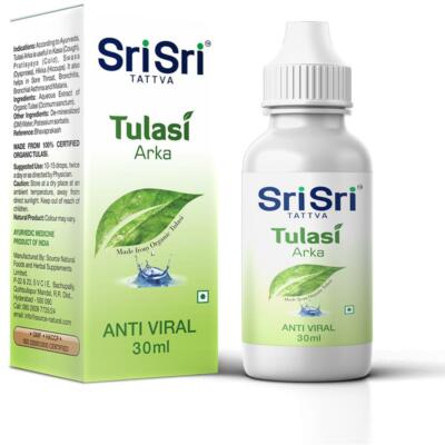 Sri Sri Tattva Ayurveda TULASI Arka Drops 30ml | Tulsi Drops Pure Ocimum BASIL