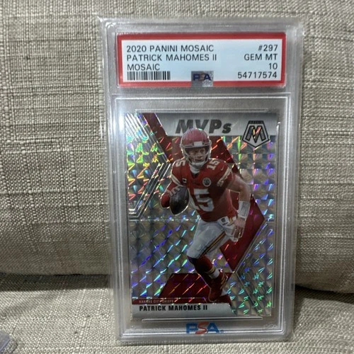 2020 Panini Mosaic MVPs Patrick Mahomes II #297 Silver Prizm PSA 10