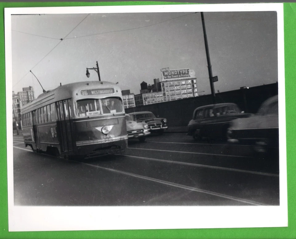 6 Original 1950s Philadelphia Streetcar Photos – PTC Transit History - Image 4 of 4
