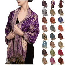 Women'S Pashmina Shawls and Wraps for Evening Dress Long Scarf Wedding Bride Bri