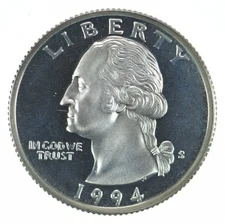 1994-S Washington Quarter 90% Silver Proof