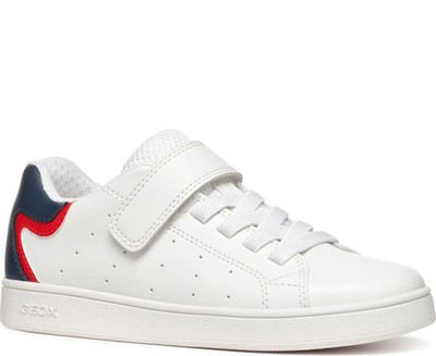 Geox Eclyper Boys' White Fashion Sneakers Casual J36LSA000BCC0006