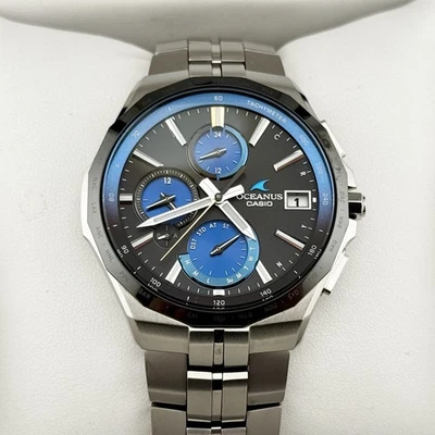 Montre CASIO OCEANUS Manta S5000 OCW-S5000E-1AJF Bluetooth Solar Radio Titanium - Photo 1/4