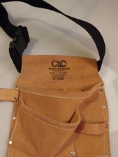 CLC Toolworks 3 Pocket Nail And Tool Bag With Poly Web Belt