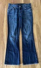 7 For All Mankind Jeans Women's Flip Flop Bootcut Y2K USA Made Stretch Size 26