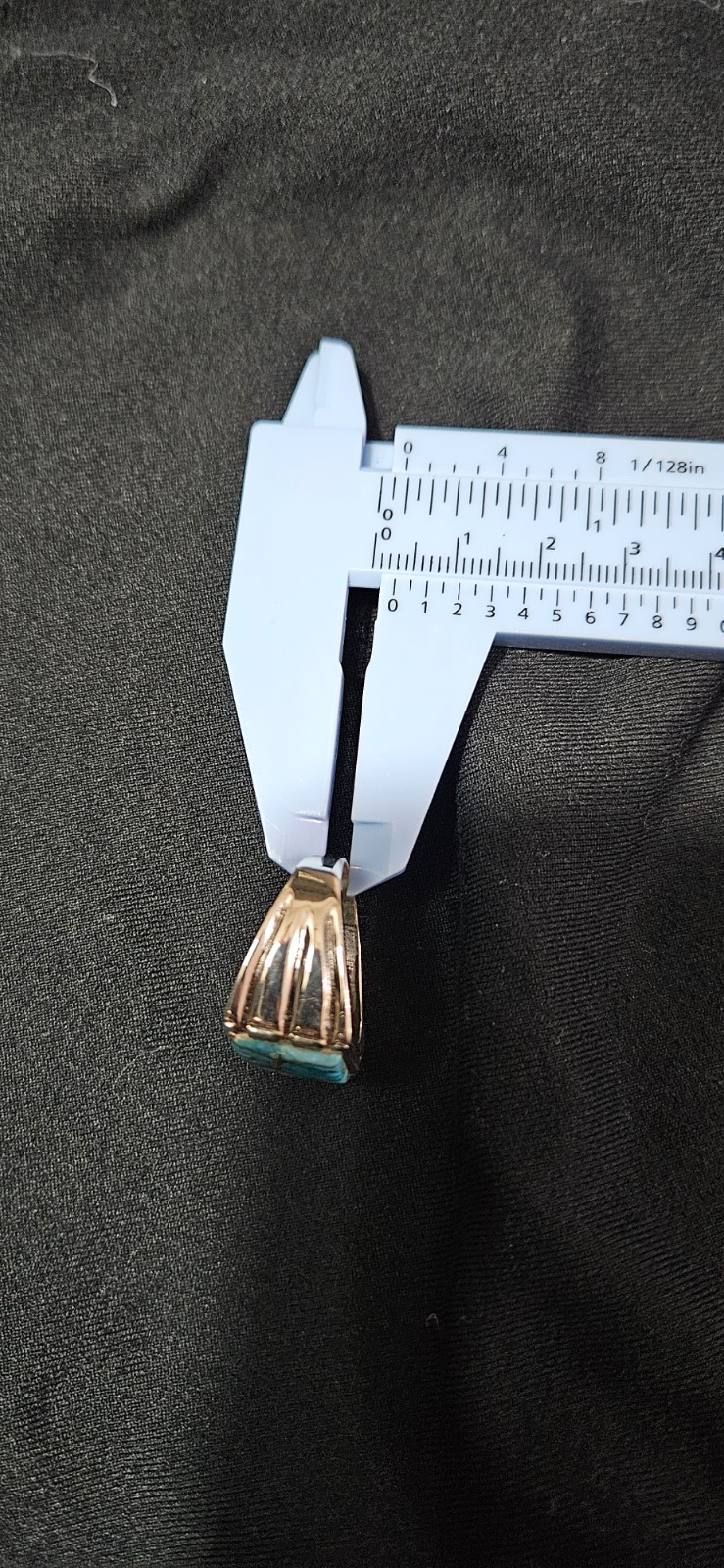 Turquoise Mens Solid 925 Silver Ring - image 2