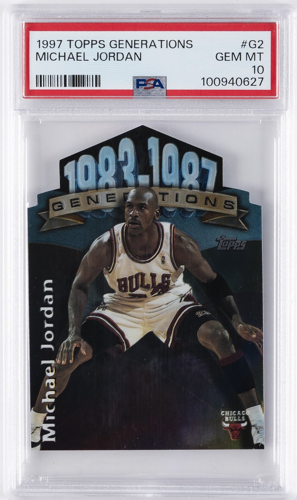 1997 TOPPS GENERATIONS #G2 MICHAEL JORDAN PSA 10