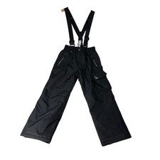 Gerry Youth Ski Pants Over-Alls Small 7/8 Black Snow Pants Ski Adjust Suspenders