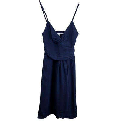 Diane Von Furstenberg Blue Silk Dress 8 Classy Classic Preppy Capsule DVF