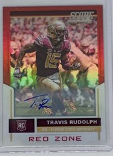 2017 Panini Score Travis Rudolph Red Auto RC /20 Florida State