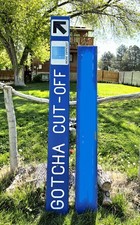 10' Wooden Park City Ski Resort Sign "Gotcha Cut-Off"