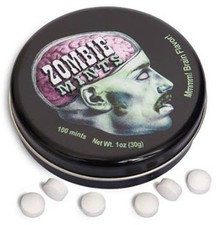 Zombie Brain Mints Halloween Gift Candy Tin Novelty Mint Candy by Accoutrements