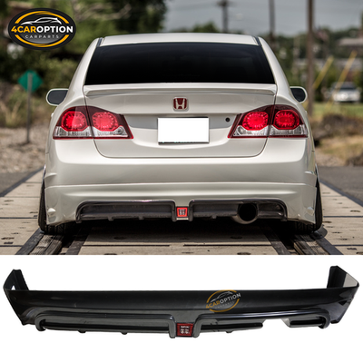 #ad Fits 06 11 Honda Civic Sedan 4Dr Mugen RR Rear Bumper Lip amp; 3RD LED Brake Lamp $169.95