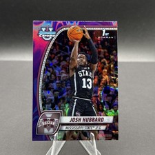 2024-25 Bowman Basketball Josh Hubbard Purple Lava Rookie Mississippi St.